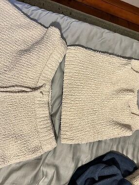 Aerie Textured Sweater Set in Cream Size Medium